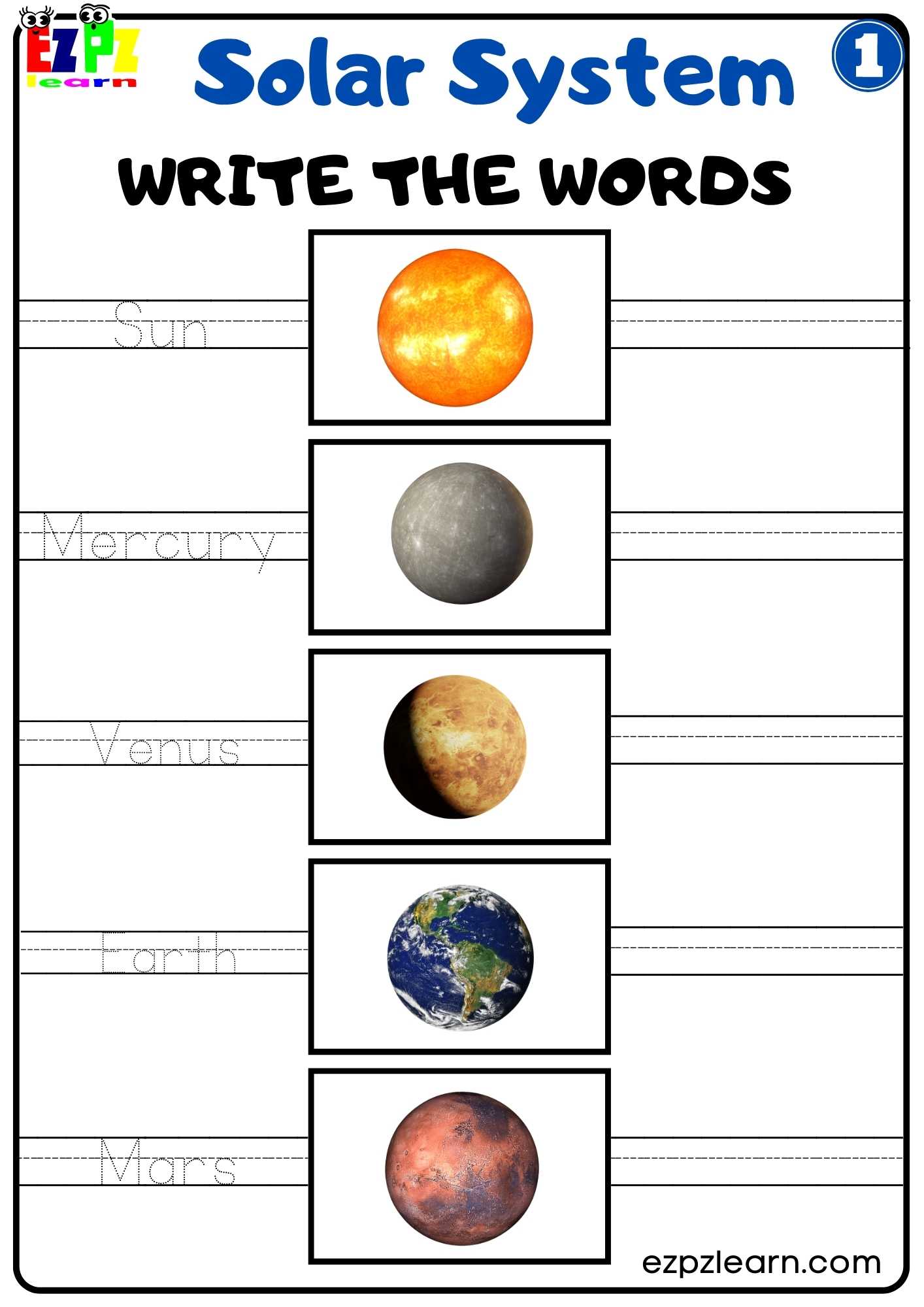 Solar System And Space Ezpzlearn
